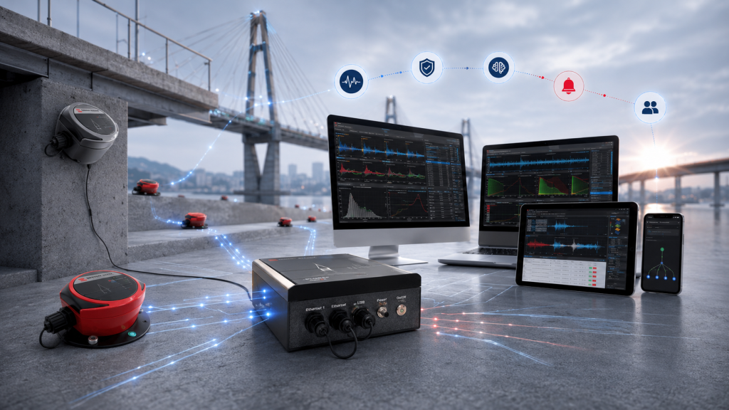 Digitex Systems sensors, alarming units, central acquisition and data management, and software units.